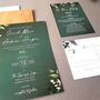 Greenery Wedding Invitations With Inserts Sample, thumbnail 3 of 6