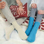 Ribbed Men's Bed Socks – Cream, thumbnail 3 of 3