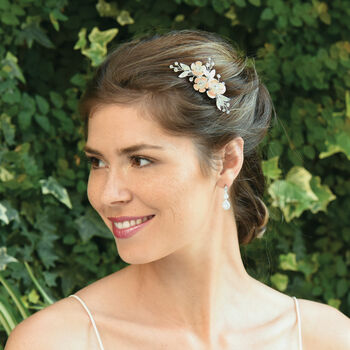 Silver Plated Dainty Floral Hair Bridal Clip, 3 of 7