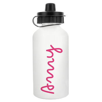 Personalised Pink Name Drinks Bottle For Girl, 4 of 4