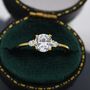 One Carat Cz Ring In Sterling Silver Plain Ring Band, thumbnail 8 of 11
