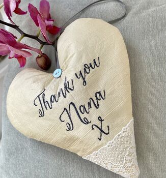 Thank You Silk Lavender Heart, 2 of 4