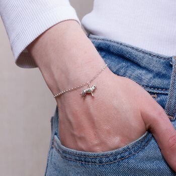 Personalised 3D Cocker Spaniel Silver Chain Bracelet, 2 of 10