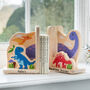 Personalised Wooden Dinosaur Bookends, thumbnail 2 of 3