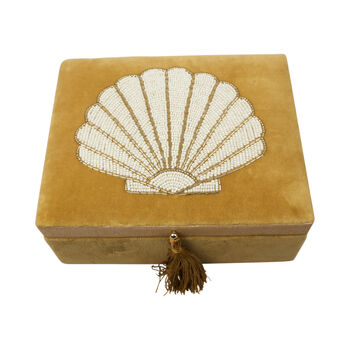 Velvet Jewellery Box With Embroidered Shell, 4 of 4