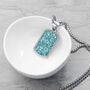 Personalised Men's Blue Turquoise Dog Tag Necklace, thumbnail 2 of 9