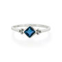 Divinity Princess Blue Topaz Ring Silver Or Gold Plated, thumbnail 7 of 11