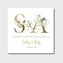 Personalised Wedding Day Card Gold And White Floral, thumbnail 1 of 2