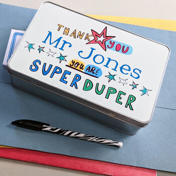 Personalised Thankyou Teacher Tin, 2 of 11