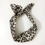 Leopard Print Cotton Wire Headband, thumbnail 5 of 5
