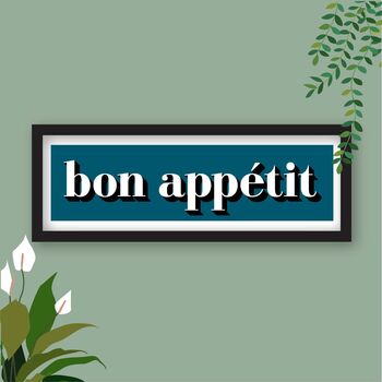 Framed Bon Appetit Print, 2 of 10