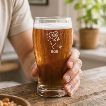 30th Birthday Pint Glass, 4 of 12