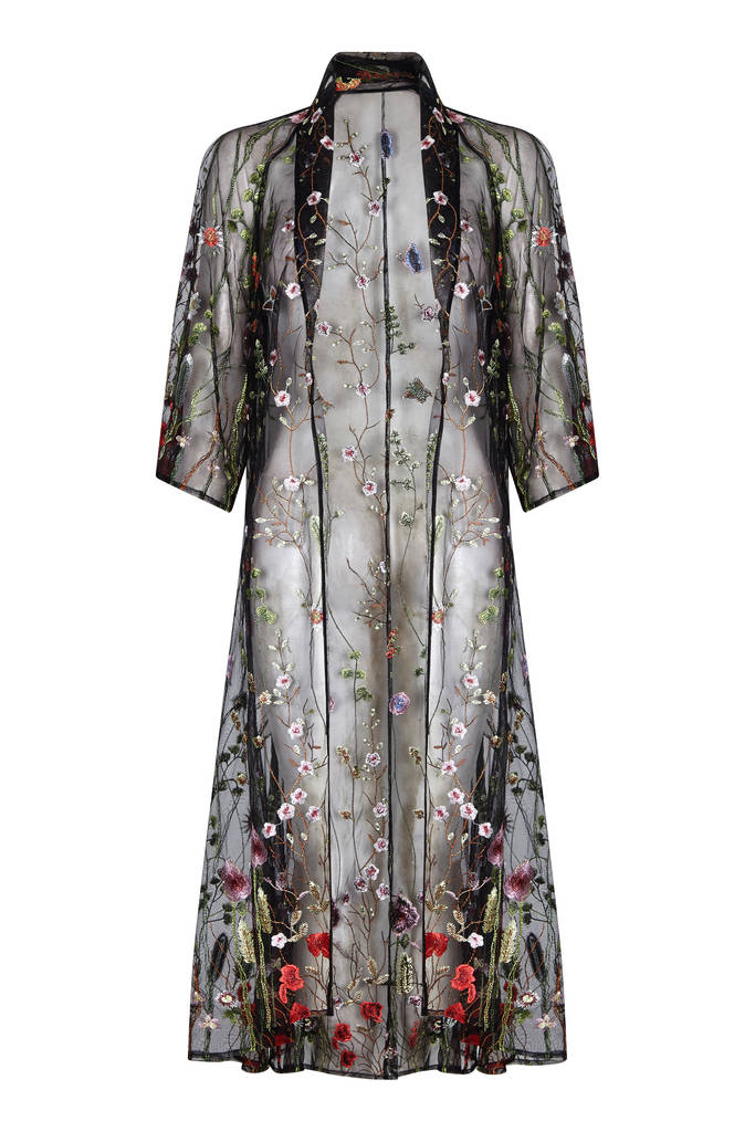 georgette gown with jacket