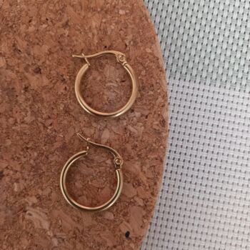 Hoop Earrings Set With Gemstone Effect Charms, 2 of 4
