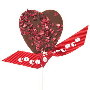 Milk Chocolate And Raspberry Heart Lolly, 4 of 4