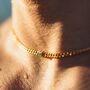 Mens Gold Emerald Necklace Chain Mens Green Gem, thumbnail 1 of 10