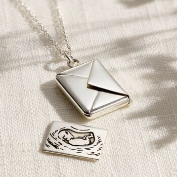 Personalised Baby Scan Envelope Necklace, 2 of 9