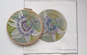 Passionflower Embroidery Pattern For Beginners, 2 of 8