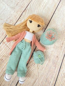 Posable Handmade Crochet Doll For Kids And Adults, 10 of 12