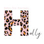 Happy Birthday Initial Leopard Print Greeting Card, thumbnail 8 of 12