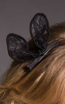 Lace Bunny Ears Hair Accessory, 2 of 2