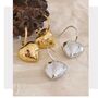 Monaco D’or Gold Love Heart Bubble Hoop Drop Gift Earrings, thumbnail 3 of 4