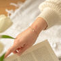 April Quartz Gold And Silk Birthstone Bracelet, thumbnail 4 of 6