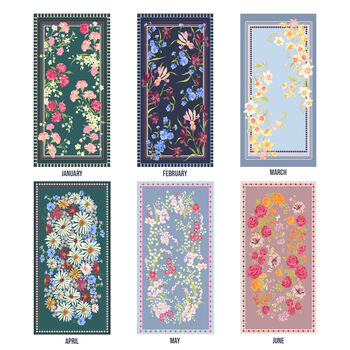 Birth Month Flower Scarves, 4 of 12