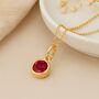 Personalised July Birthstone Necklace In Gold Plated Silver, thumbnail 5 of 11