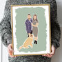 Custom Faceless Engagement Wedding Colour Portrait, thumbnail 3 of 11