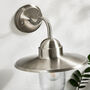Brushed Steel Outdoor Fisherman's Wall Light, thumbnail 4 of 6