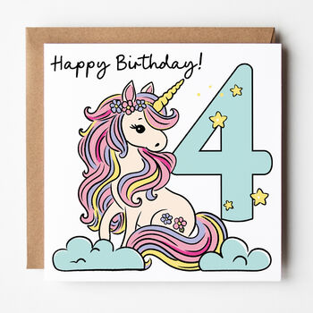 1st,2nd,3rd,4th,5th Unicorn Birthday Card, 3 of 7