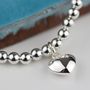 Personalised Silver Heart Friendship Bracelet, thumbnail 5 of 6
