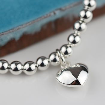 Personalised Silver Heart Friendship Bracelet, 5 of 6