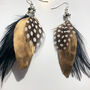 Black And Gold Feather Earrings 'Molly', thumbnail 4 of 8