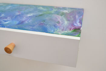 Resin Art Floating Bedside Table Or Wall Drawer, 8 of 8