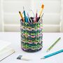 Recycled Newspaper Round Pencil Holder, thumbnail 4 of 11