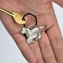 Spaniel Dog Pewter Keyring. Springer Gifts UK Handmade, thumbnail 2 of 9