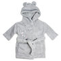 Personalised Elephant Grey Hooded Baby Dressing Gown, thumbnail 2 of 4