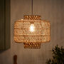 Boxed Diamond Woven Pendant Shade, thumbnail 3 of 5