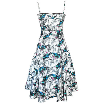 Chicago Fit And Flare Dress In Bird Print, 4 of 4