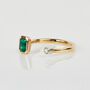 Emerald And Diamond Dot Wedding Ring, thumbnail 3 of 5