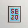 Se20 Neon London Postcode Typography Print, thumbnail 4 of 4