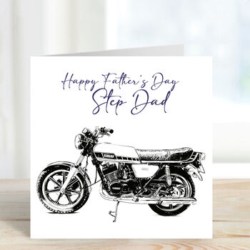 Personalised Motorcycle Father's Day Card, 2 of 2