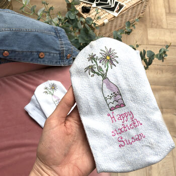 Personalised Birth Flower Women's Birthday Socks, 2 of 4