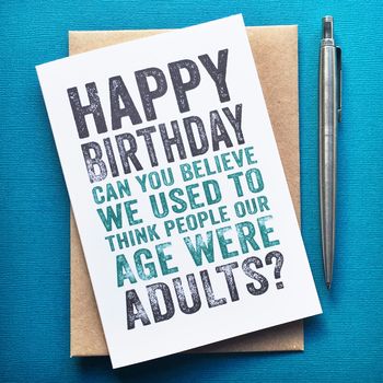 happy birthday adults at our age card by do you punctuate ...