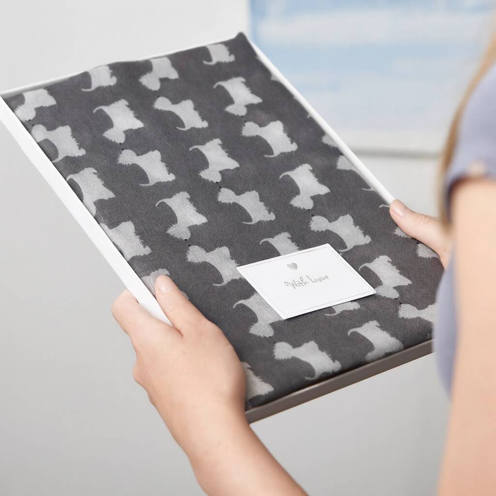 Westie Print Scarf, 1 of 7