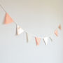 Rose Gold And Peach Felt Bunting, thumbnail 2 of 3