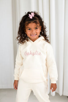 Child's Embroidered Italic Name Hoodie Jumper, 11 of 12