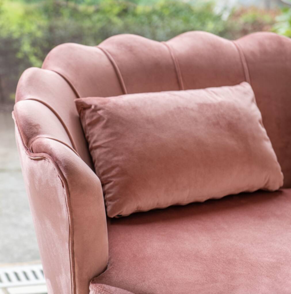 Blush pink store cocktail sofa